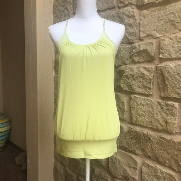 lululemon athletica Tops - Lululemon Practice Freely Lemon Yellow Tank Top